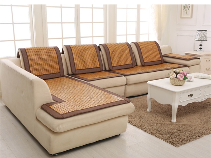 Coffee color bamboo mahjong sofa mat